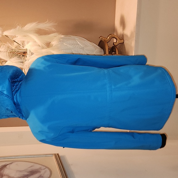 Guess blue jacket medium size hooded coat - Picture 9 of 16